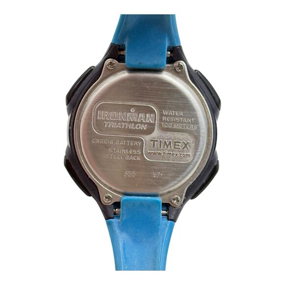 Timex Ironman Triathlon Digital Watch Blue Band 10 Lap WR 100M ( See Des) - Picture 4 of 6